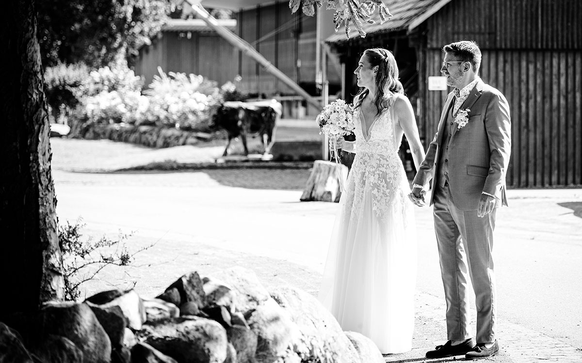 Hochzeitspaar kurz vor der Trauung