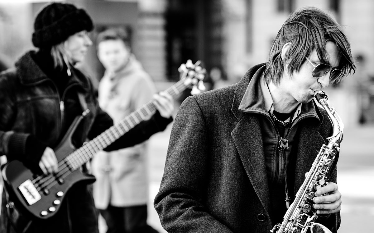 Straßenmusiker in Berlin