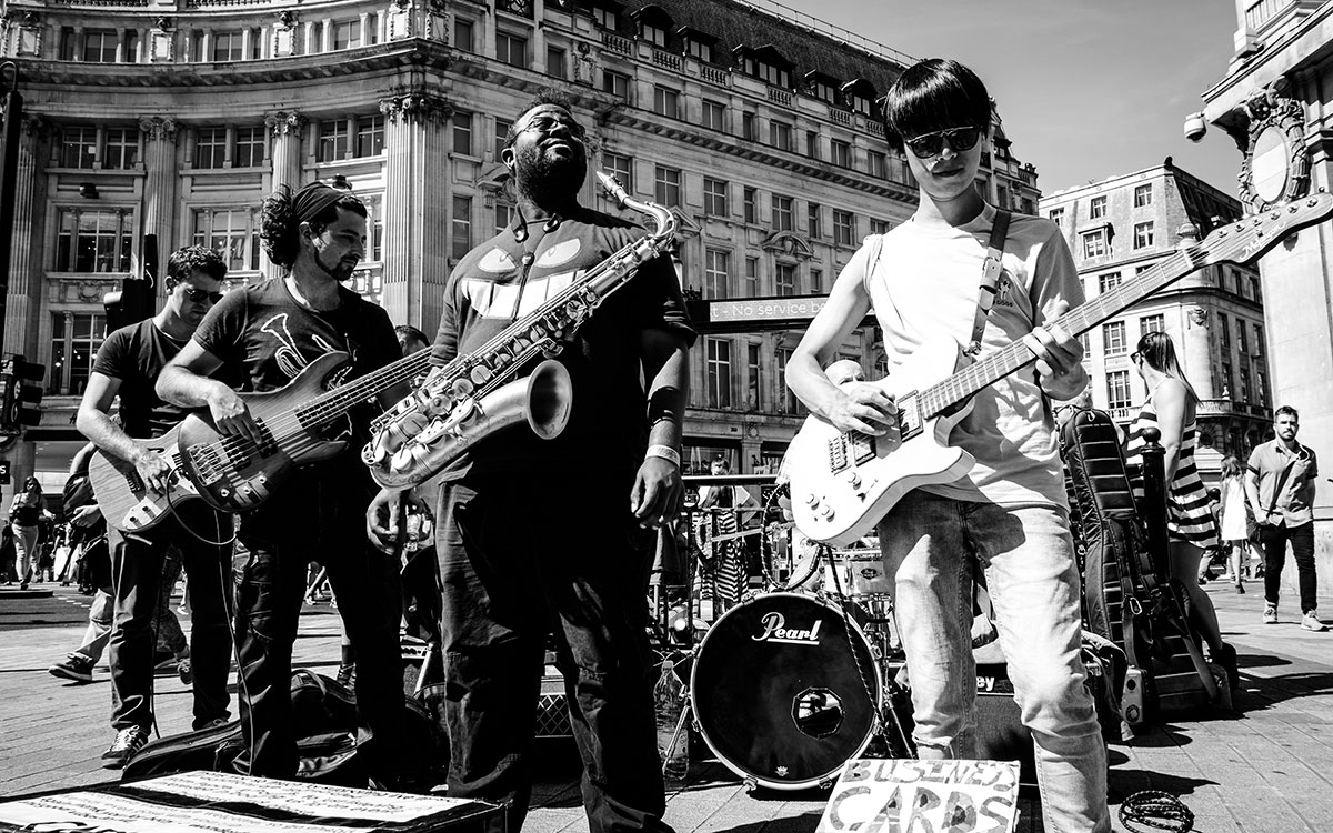 Straßenmusiker in London