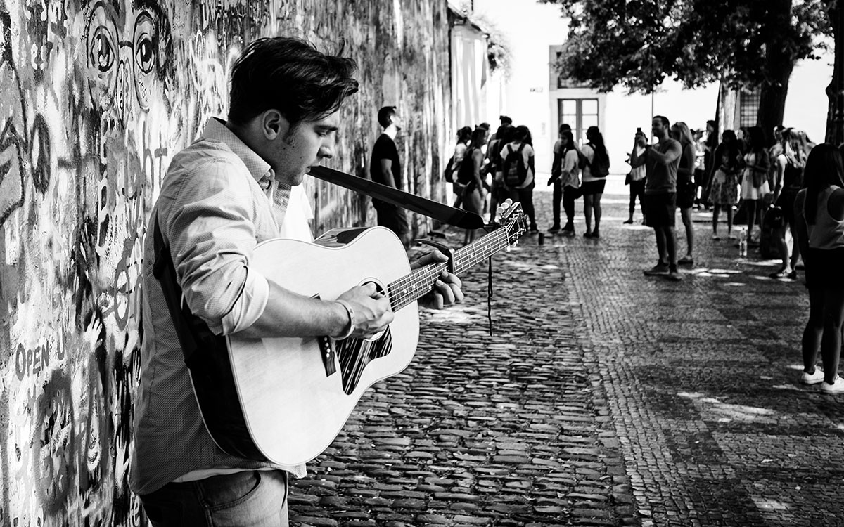 Straßenmusiker in Prag